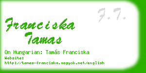franciska tamas business card